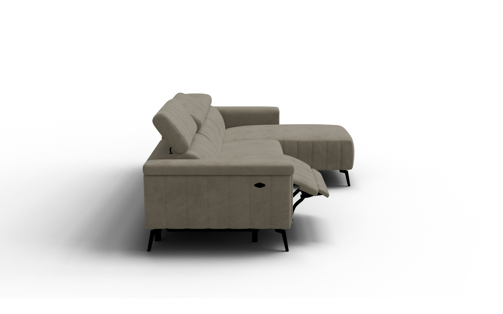 Ecksofa 4-Sitzer NORDEL, dunkles beige
