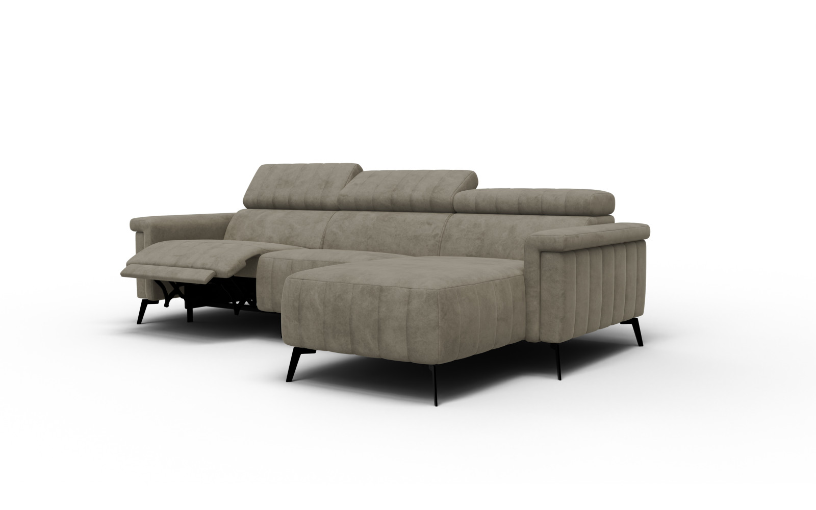 Ecksofa 4-Sitzer NORDEL, dunkles beige