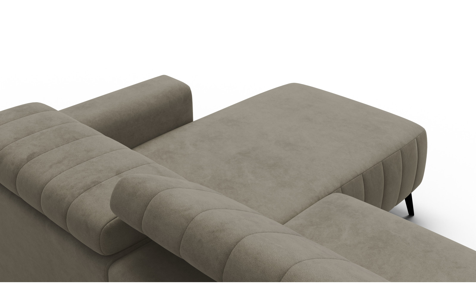 Ecksofa 4-Sitzer NORDEL, dunkles beige