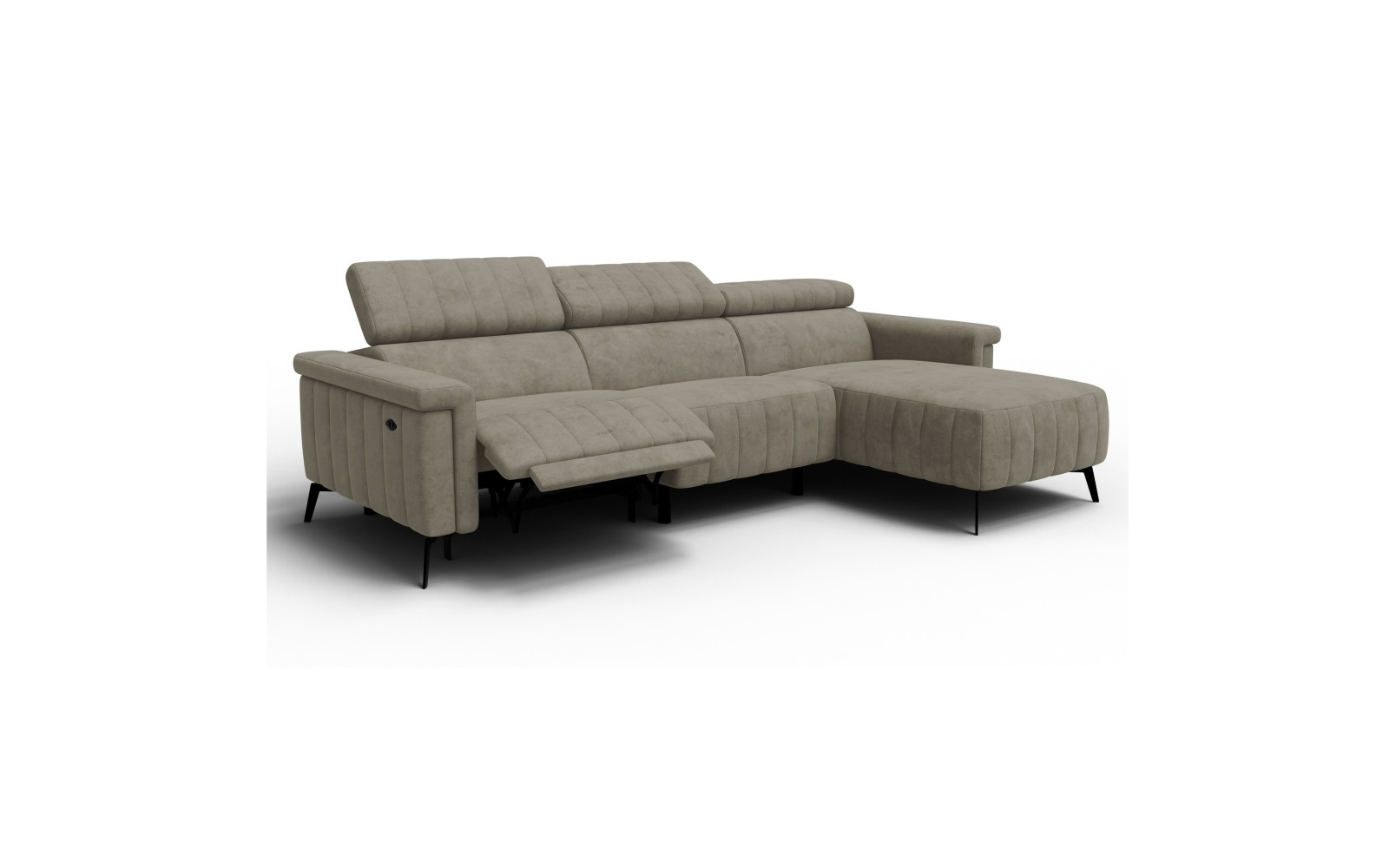 Ecksofa 4-Sitzer NORDEL, dunkles beige