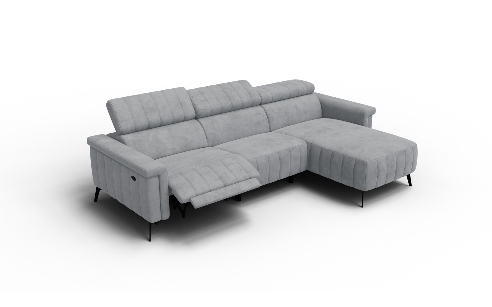 Ecksofa 4-Sitzer NORDEL, grau