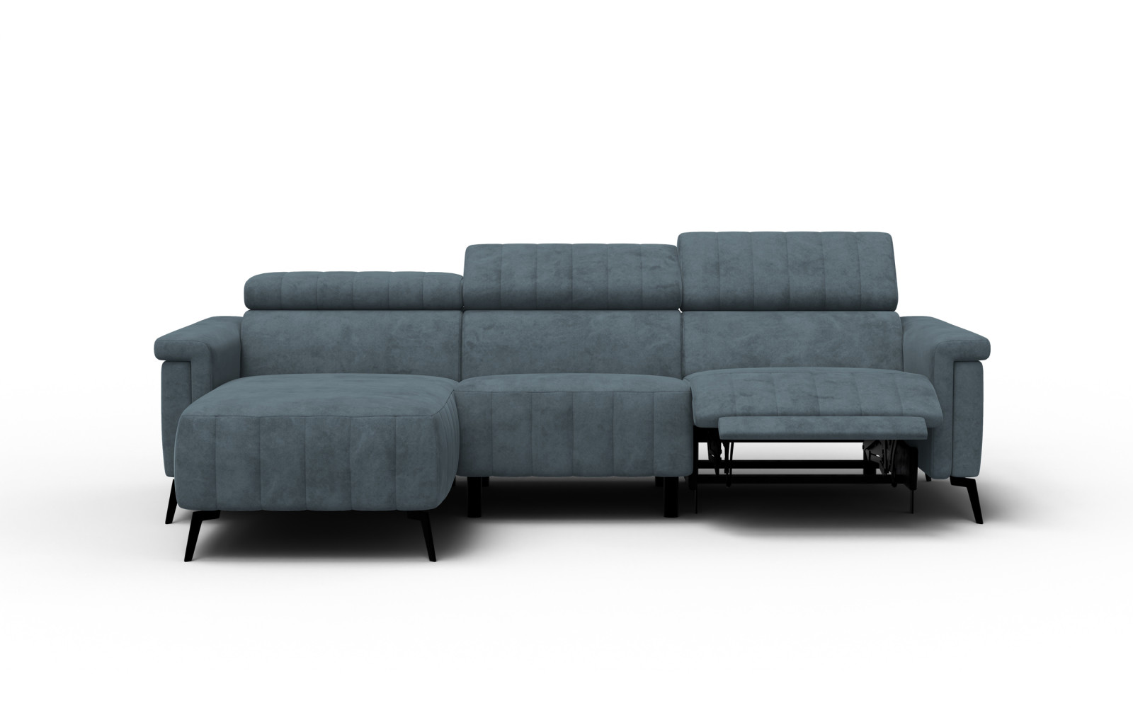 Ecksofa 4-Sitzer NORDEL, blaugrau