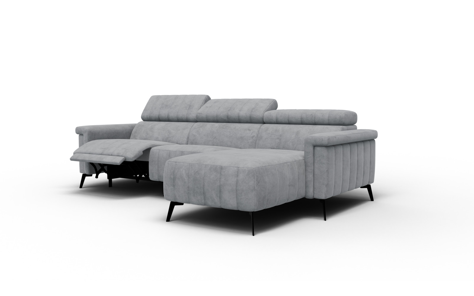 Ecksofa 4-Sitzer NORDEL, grau