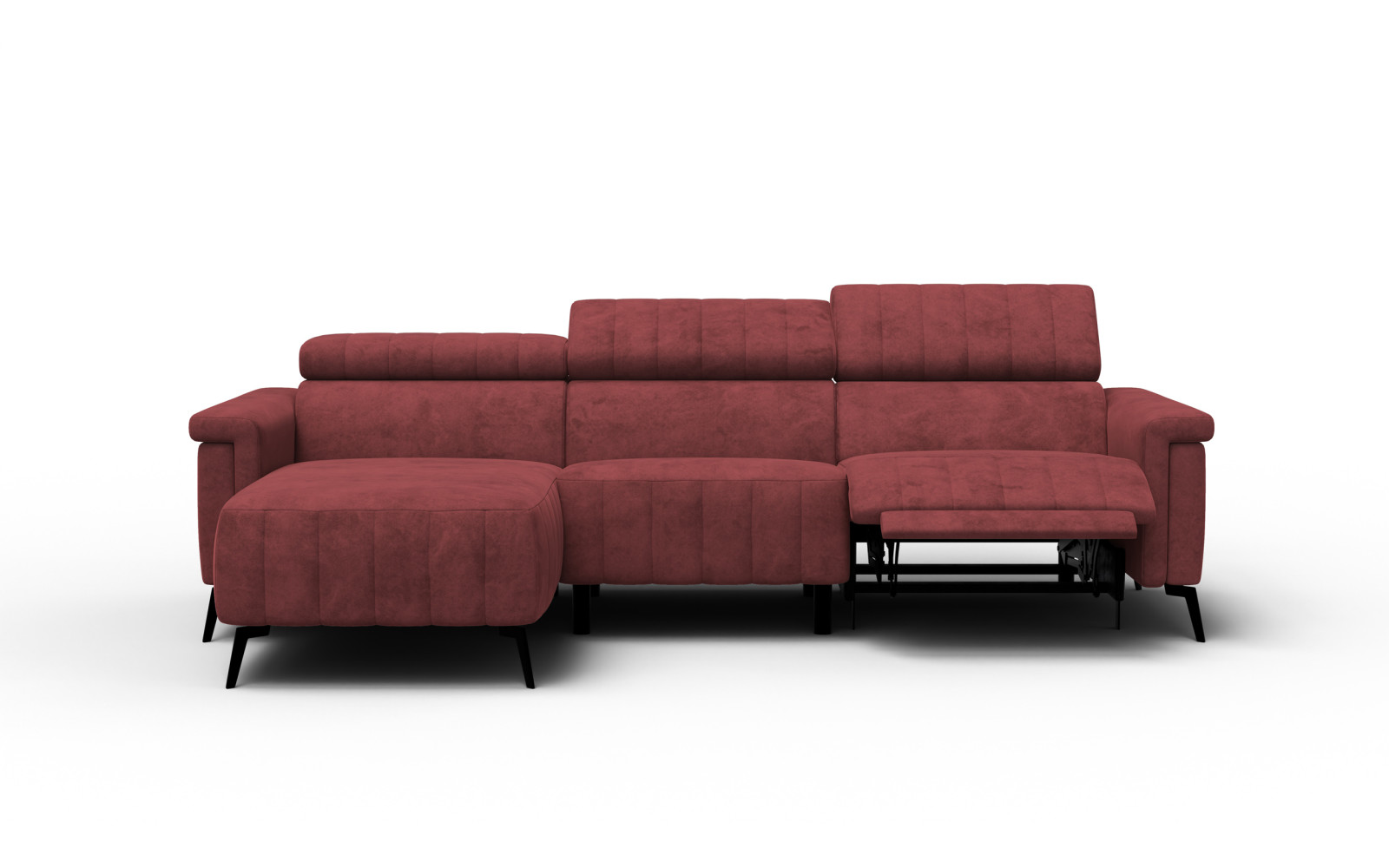 Ecksofa 4-Sitzer NORDEL, bordeaux