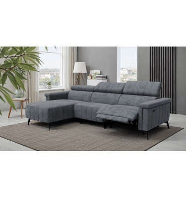 Ecksofa 4-Sitzer NORDEL, dunkelgrau