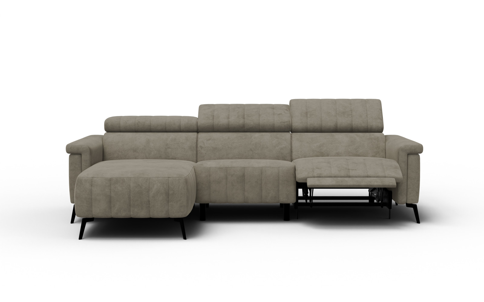 Ecksofa 4-Sitzer NORDEL, dunkles beige