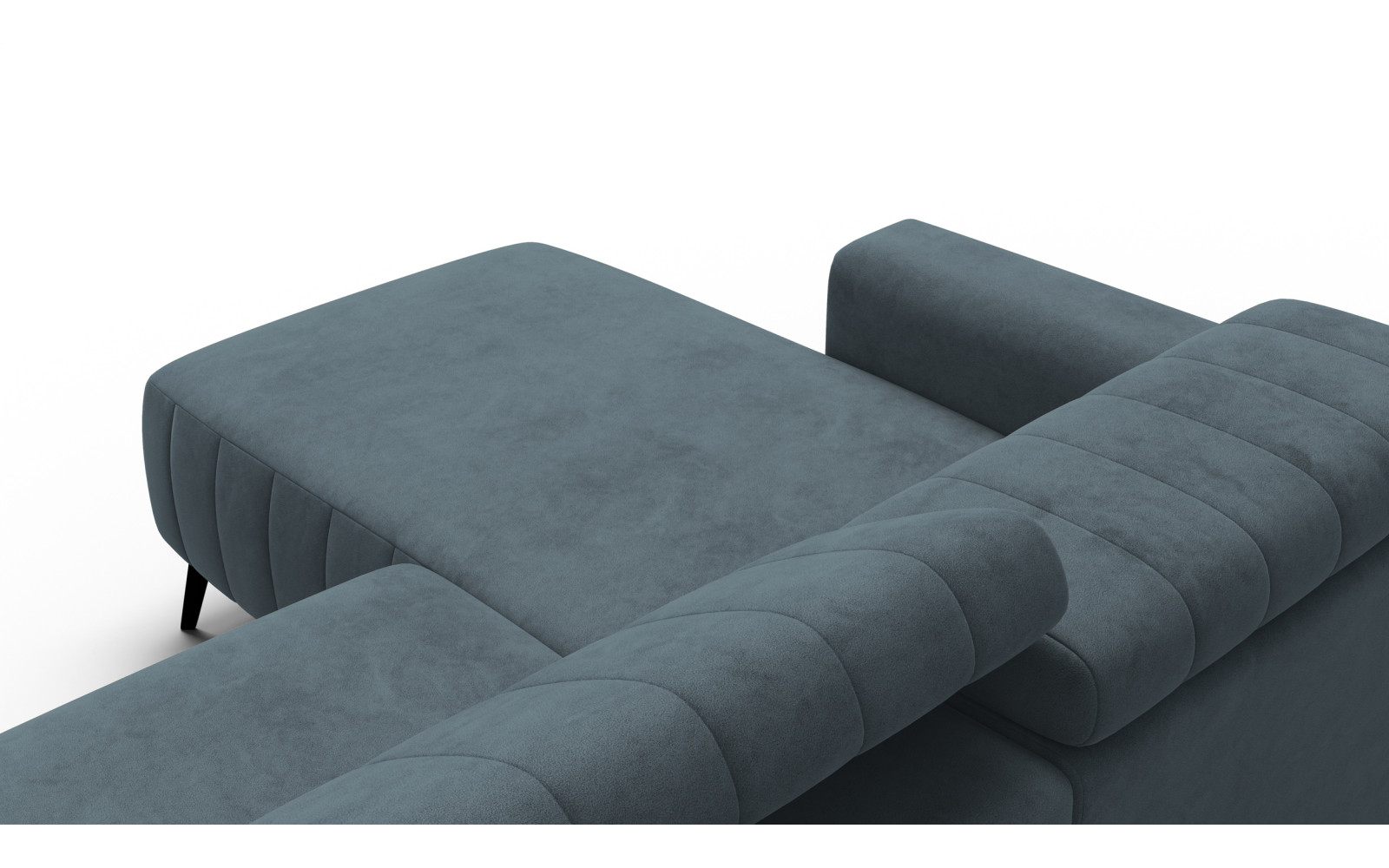Ecksofa 4-Sitzer NORDEL, blaugrau