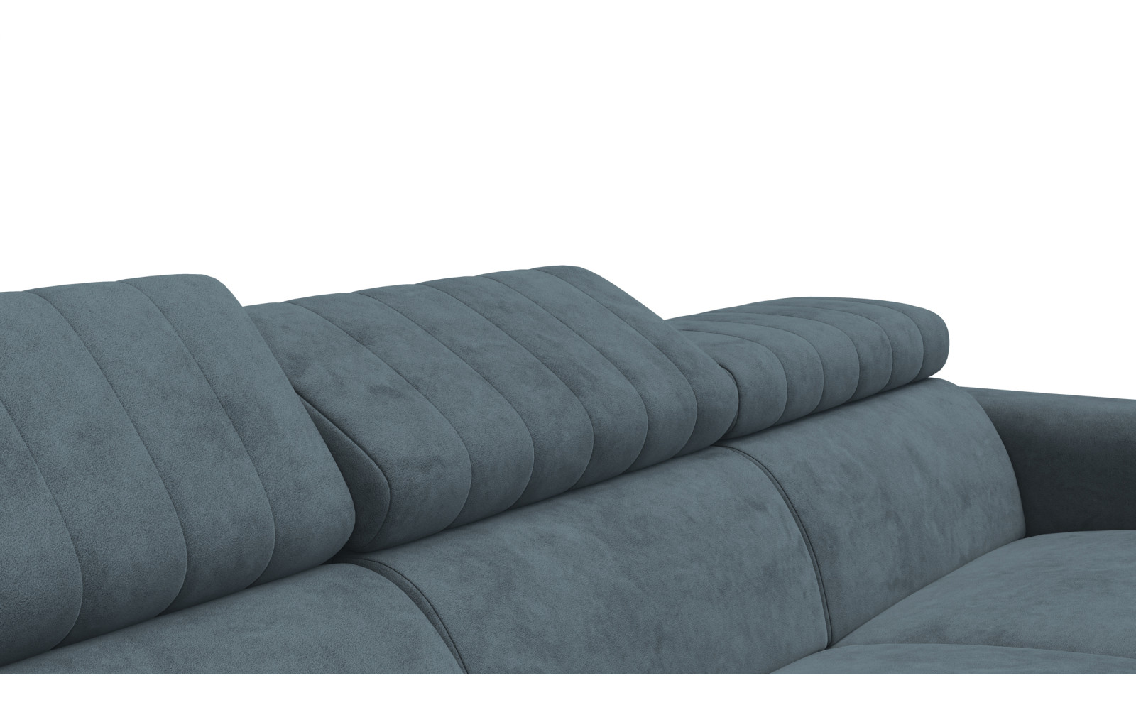 Ecksofa 4-Sitzer NORDEL, blaugrau