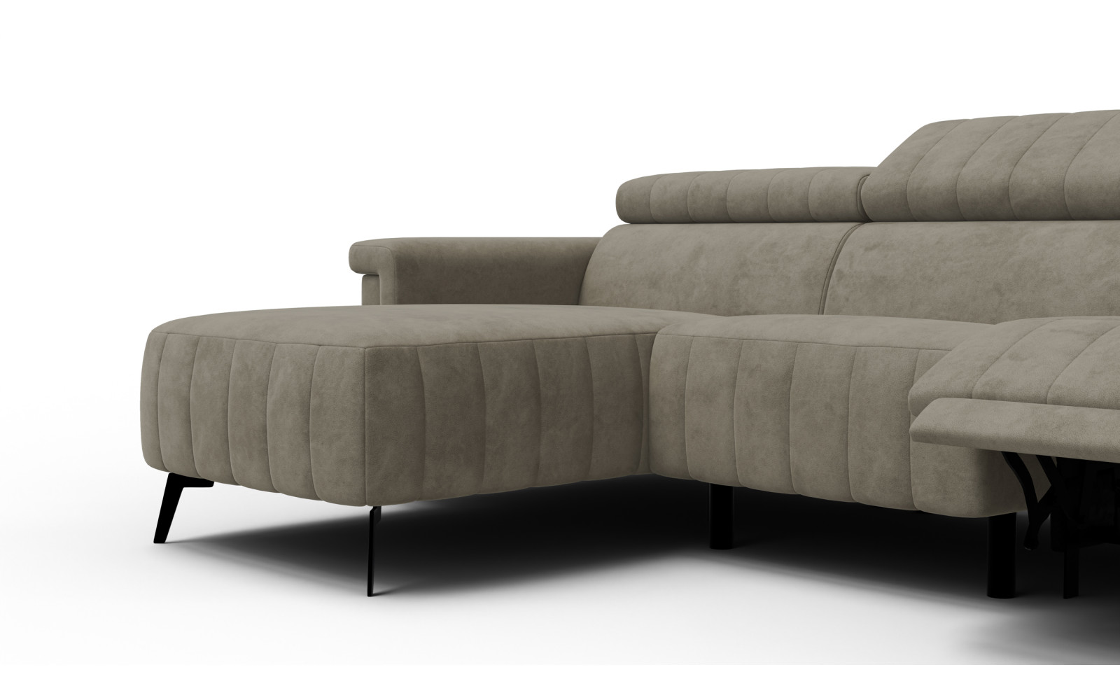 Ecksofa 4-Sitzer NORDEL, dunkles beige