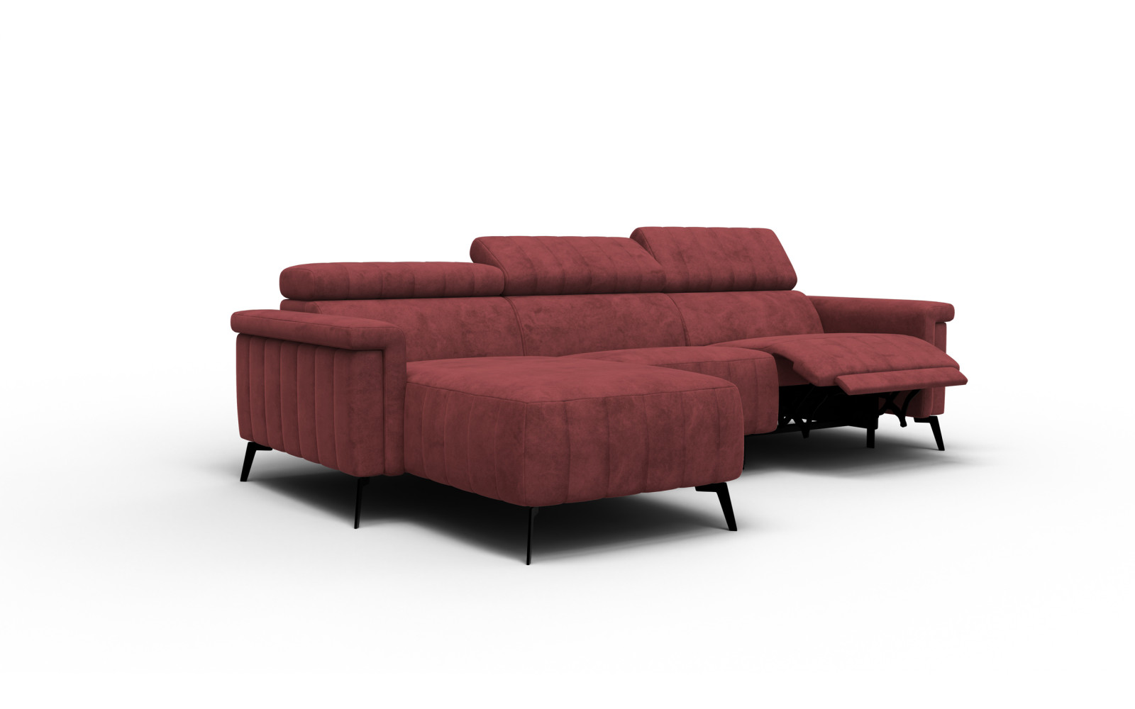 Ecksofa 4-Sitzer NORDEL, bordeaux