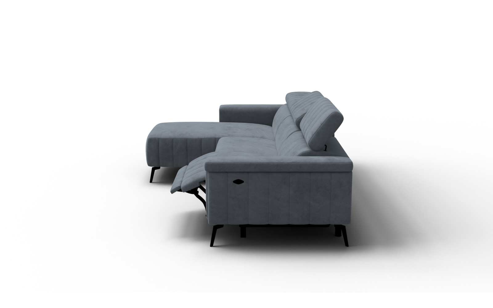 Ecksofa 4-Sitzer NORDEL, dunkelgrau