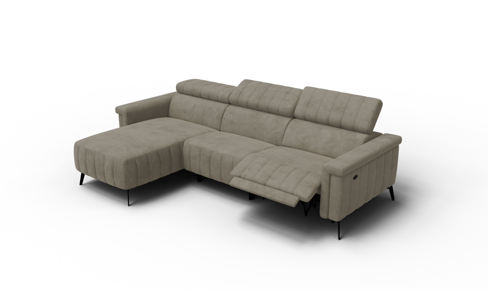 Ecksofa 4-Sitzer NORDEL, dunkles beige