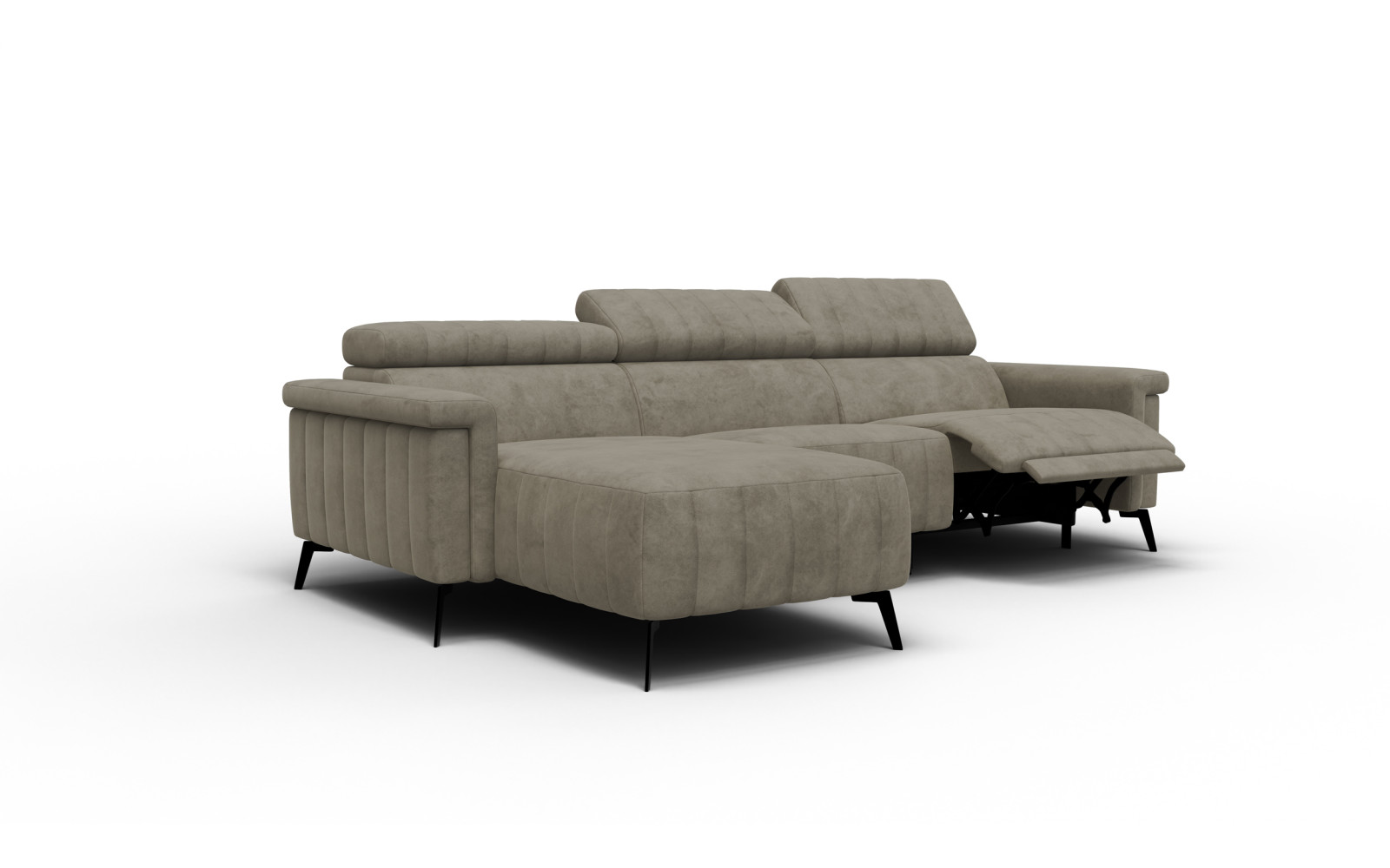 Ecksofa 4-Sitzer NORDEL, dunkles beige