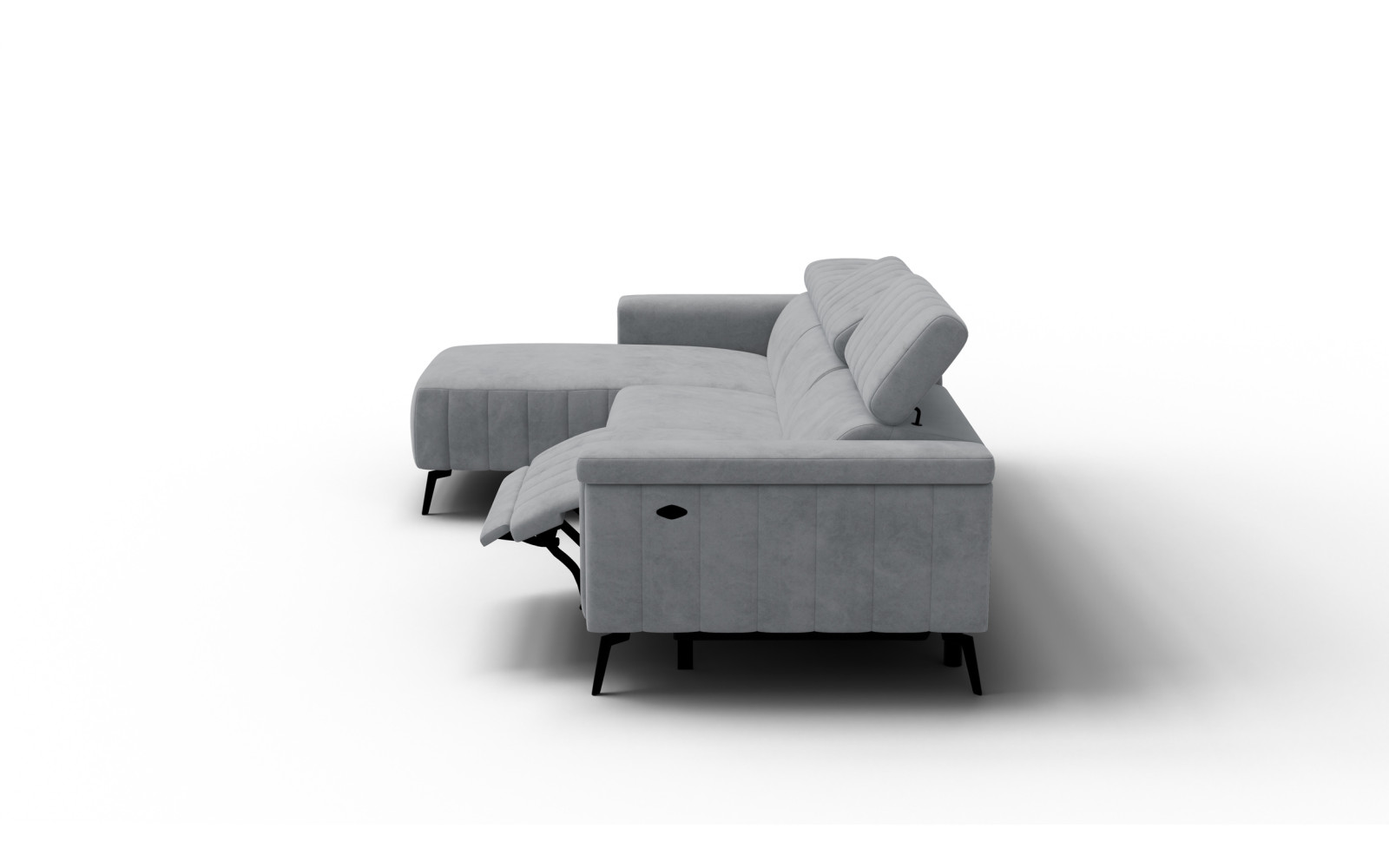 Ecksofa 4-Sitzer NORDEL, grau