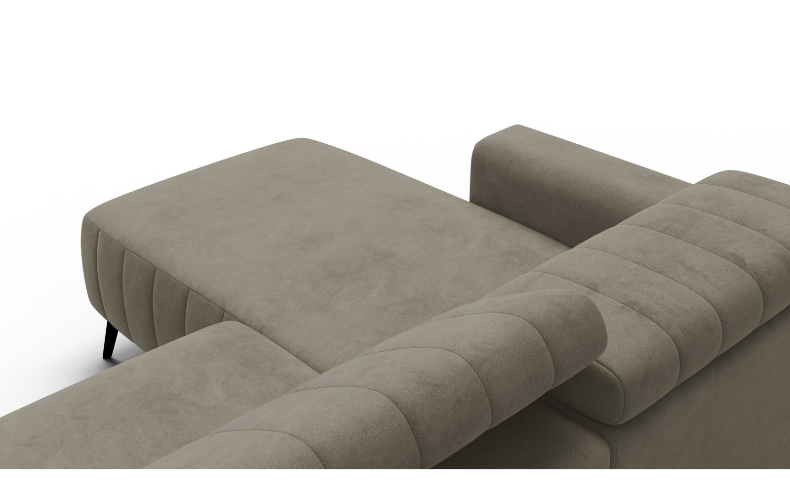 Ecksofa 4-Sitzer NORDEL, dunkles beige