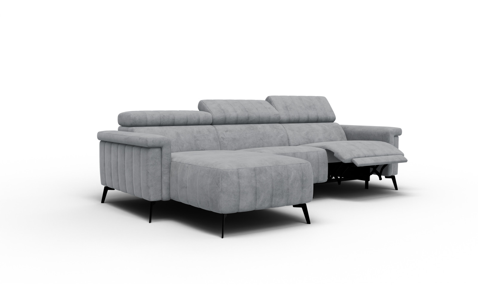 Ecksofa 4-Sitzer NORDEL, grau