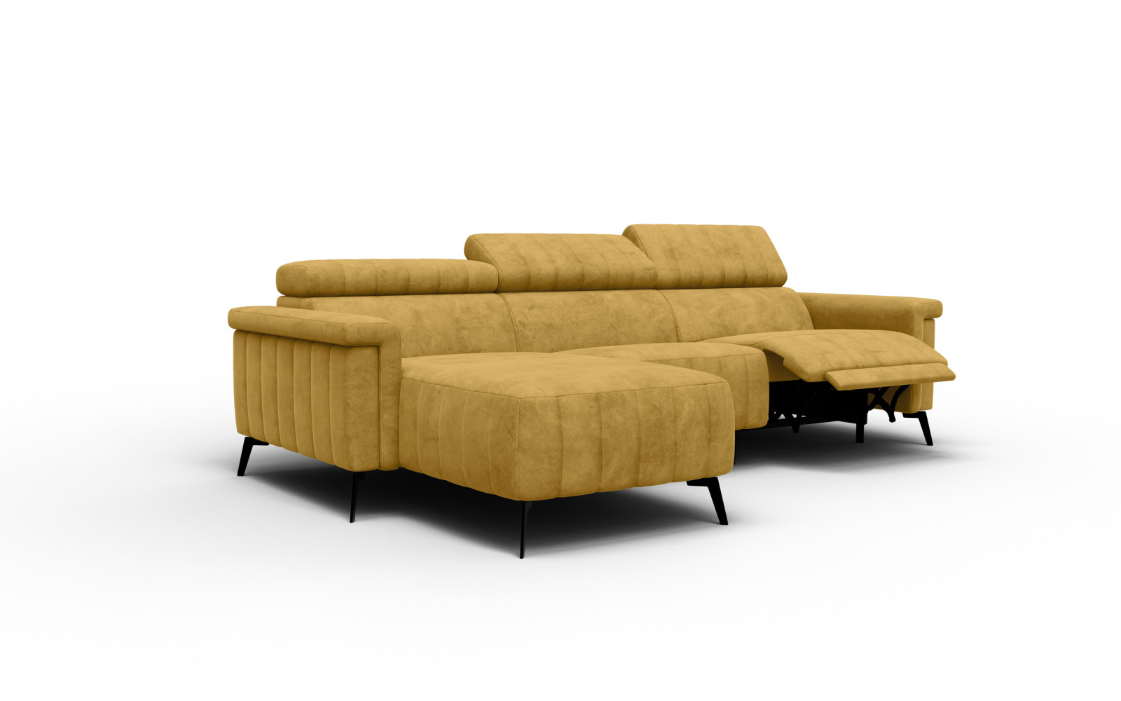 Ecksofa 4-Sitzer NORDEL, senfgelb