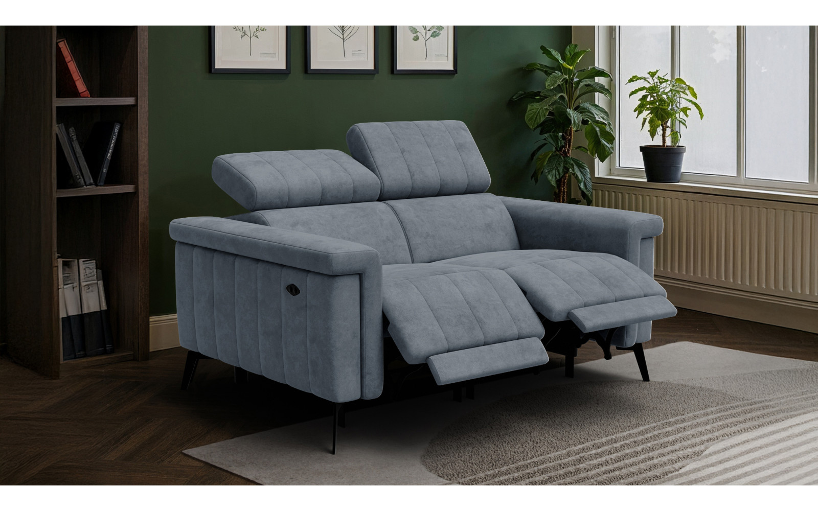 Relaxsofa 2-Sitzer NORDEL, dunkelgrau