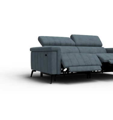 Relaxsofa 3-Sitzer NORDEL, blaugrau