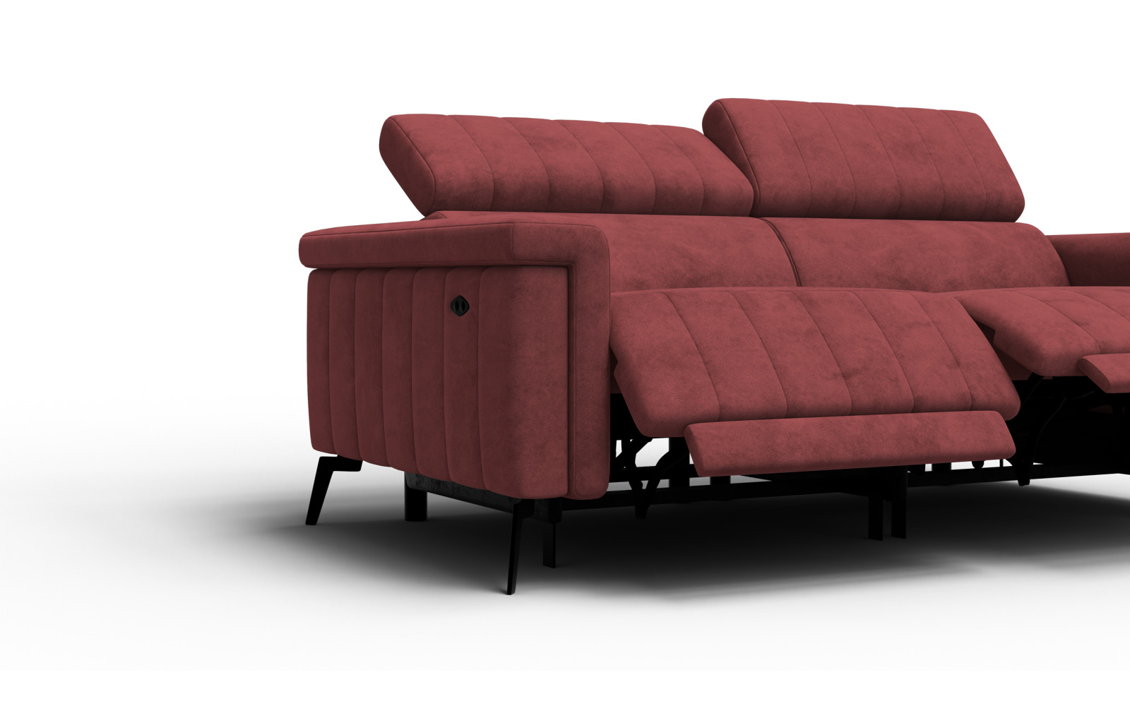 Relaxsofa 3-Sitzer NORDEL, bordeaux