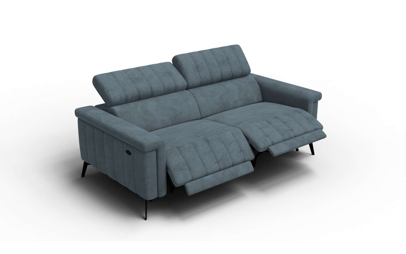Relaxsofa 3-Sitzer NORDEL, blaugrau