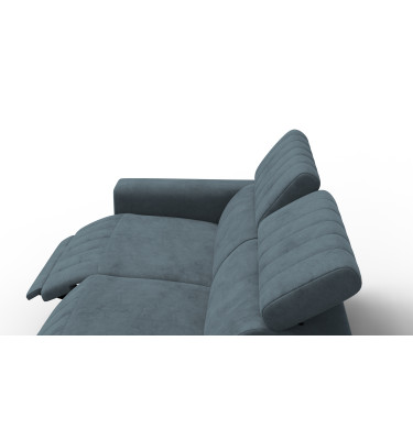 Relaxsofa 3-Sitzer NORDEL, blaugrau