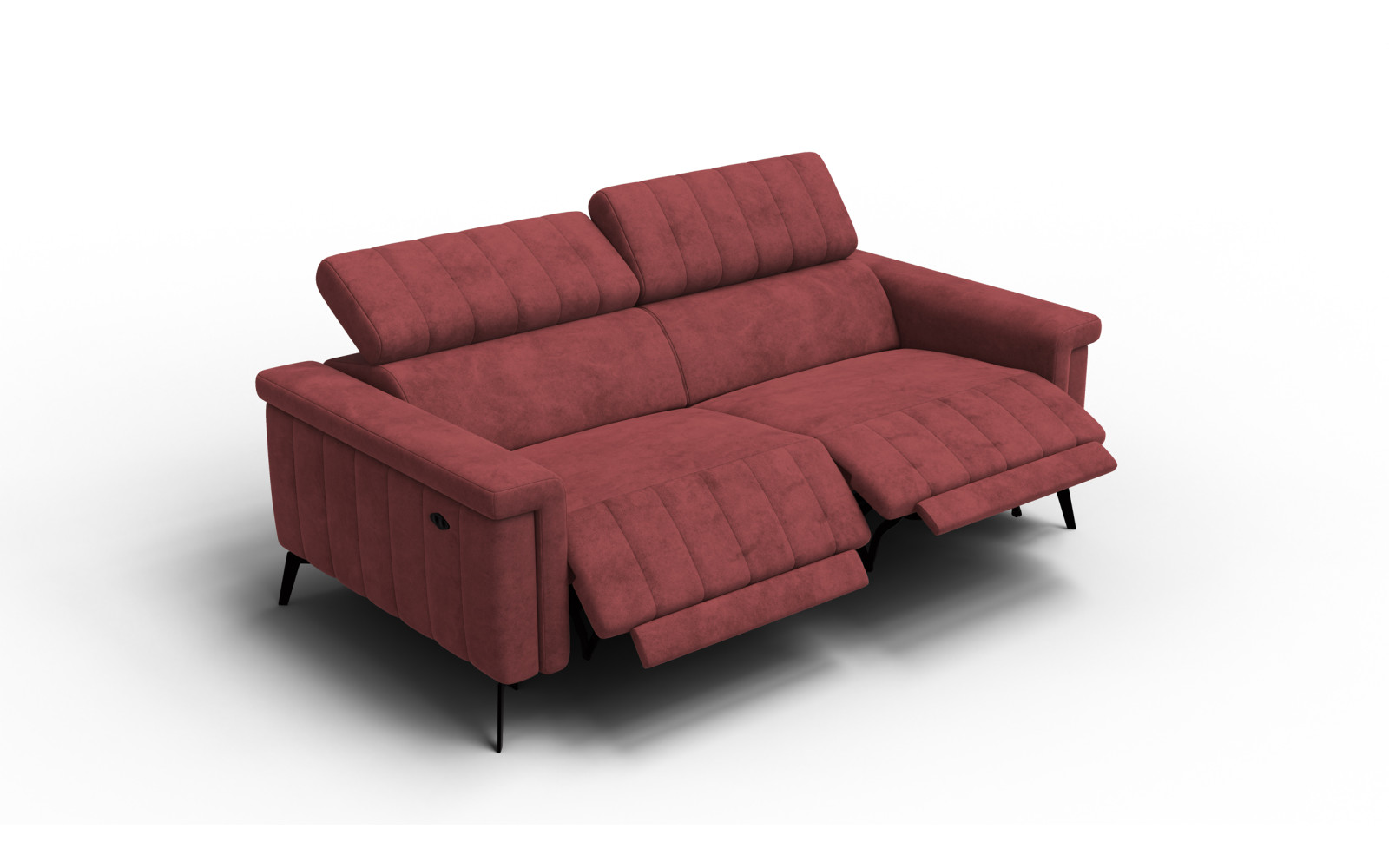 Relaxsofa 3-Sitzer NORDEL, bordeaux