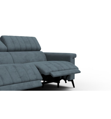 Relaxsofa 3-Sitzer NORDEL, blaugrau