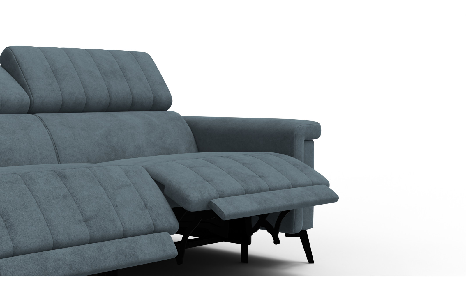 Relaxsofa 3-Sitzer NORDEL, blaugrau