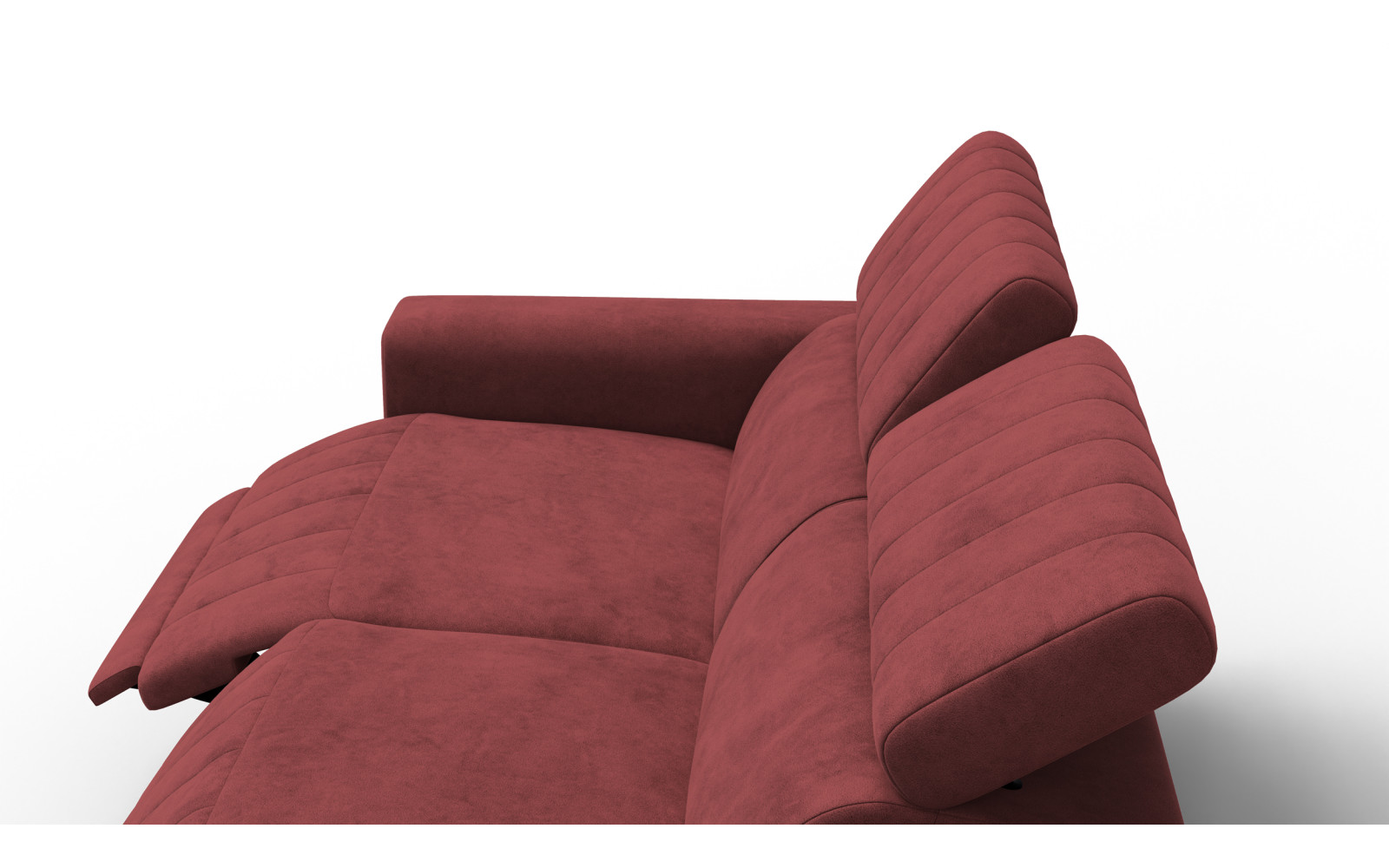 Relaxsofa 3-Sitzer NORDEL, bordeaux