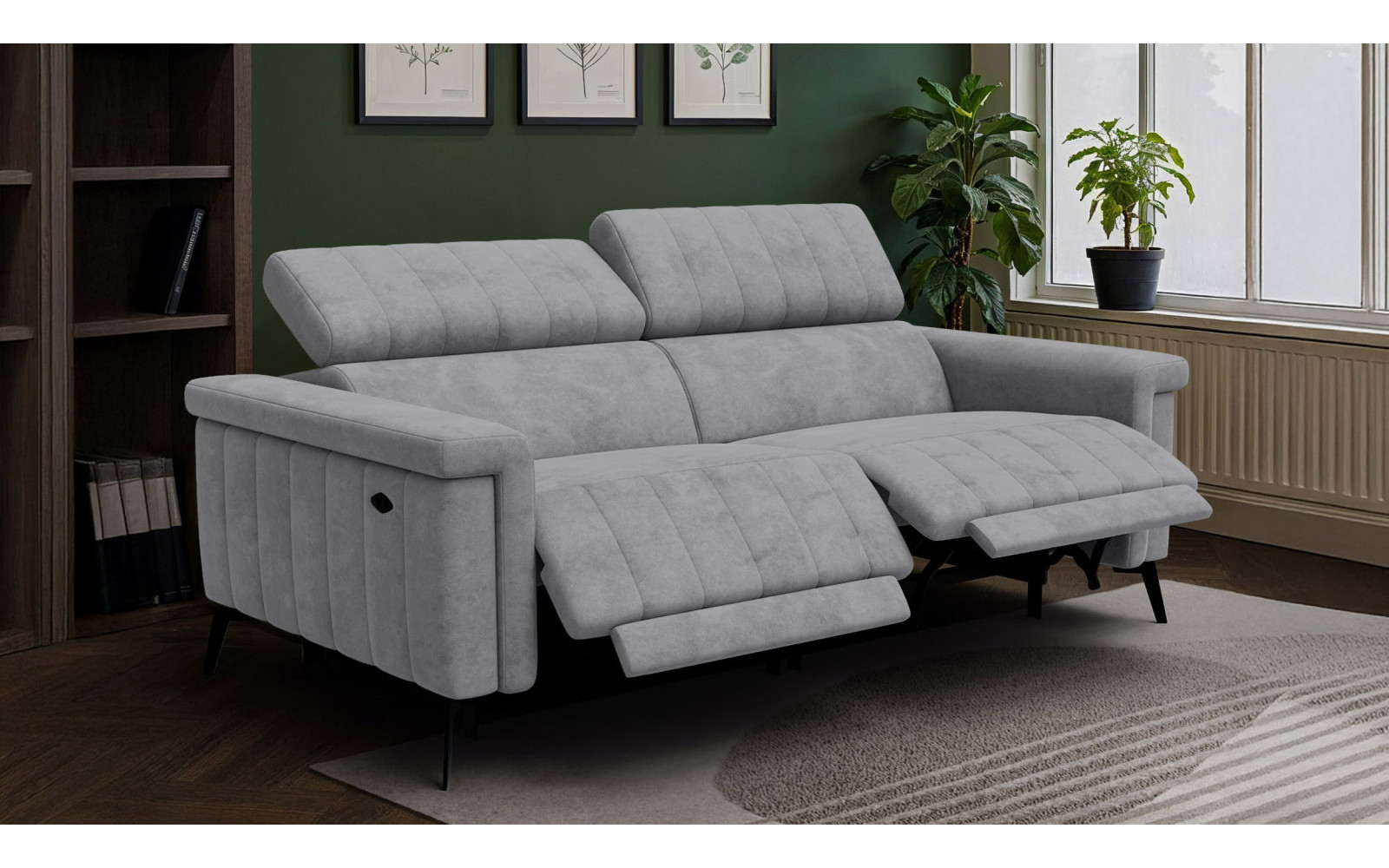 Relaxsofa 3-Sitzer NORDEL, grau