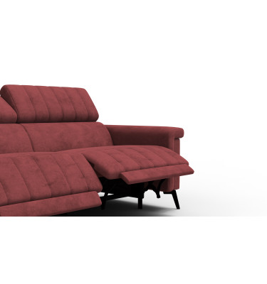 Relaxsofa 3-Sitzer NORDEL, bordeaux