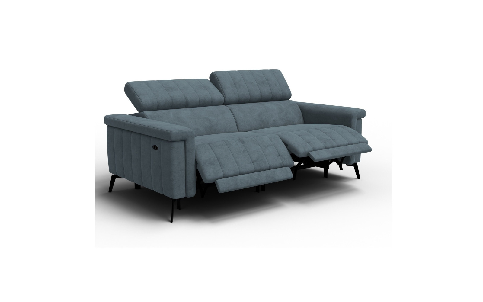 Relaxsofa 3-Sitzer NORDEL, blaugrau