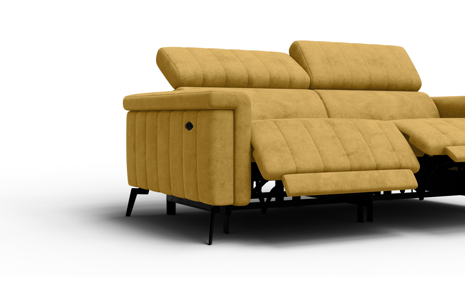 Relaxsofa 3-Sitzer NORDEL, senfgelb