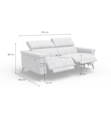 Relaxsofa 3-Sitzer NORDEL, senfgelb