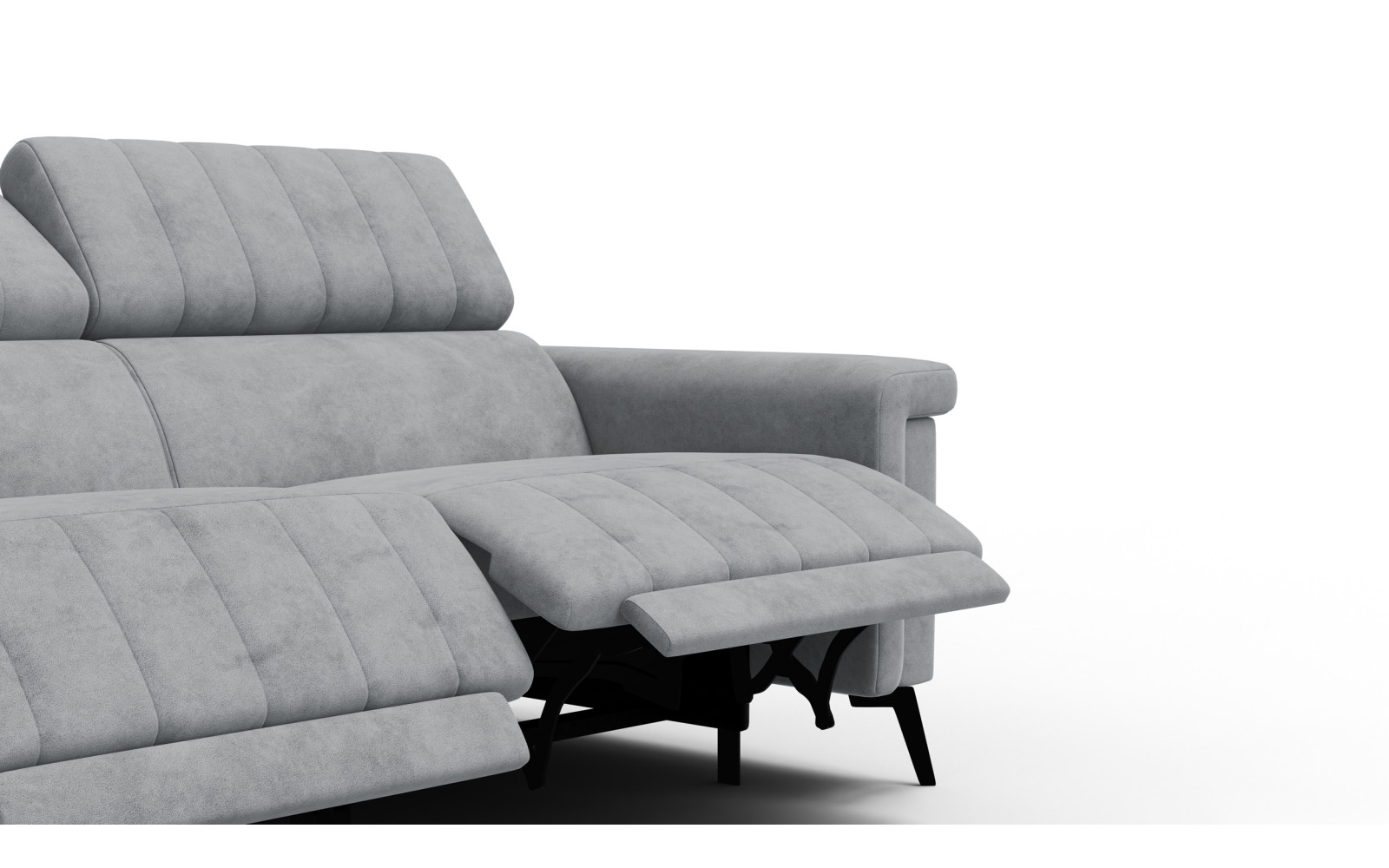Relaxsofa 3-Sitzer NORDEL, grau