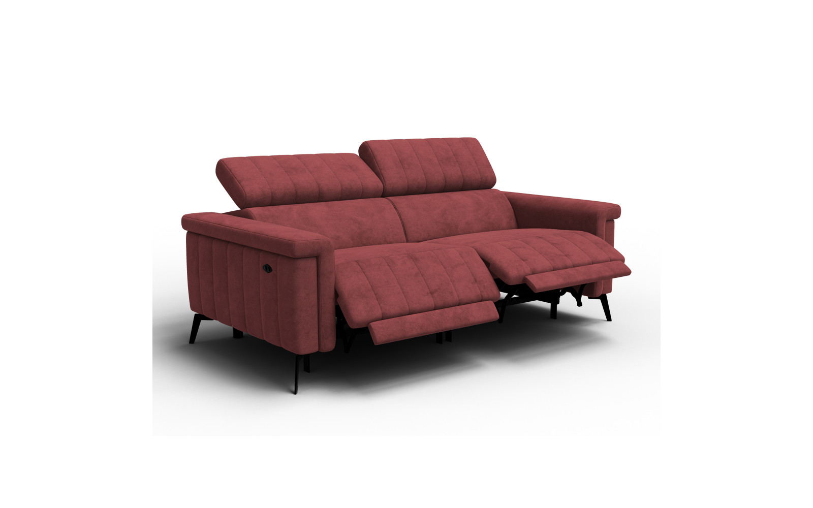 Relaxsofa 3-Sitzer NORDEL, bordeaux