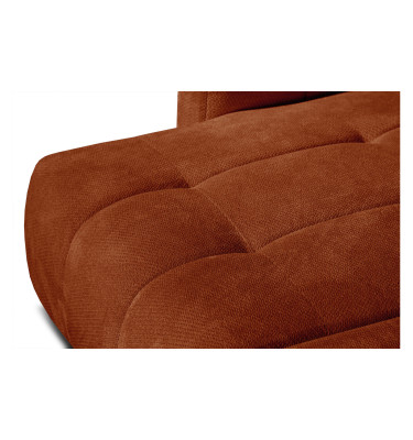 KIMI 3-Sitzer Ecksofa links, ausziehbarer Sitz, verstellbare Kopfstützen, rot