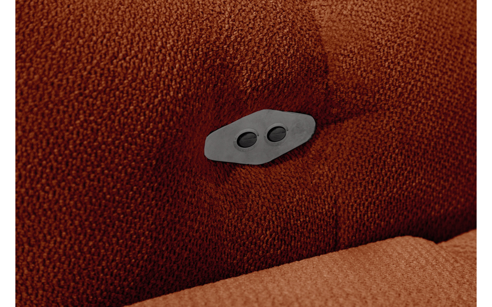 KIMI 3-Sitzer Ecksofa rechts, ausziehbarer Sitz, verstellbare Kopfstützen, rot