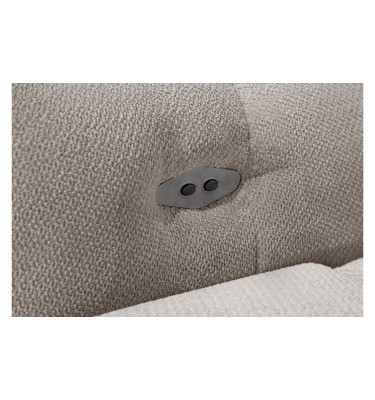 KIMI 3-Sitzer Ecksofa rechts, ausziehbarer Sitz, verstellbare Kopfstützen, beige