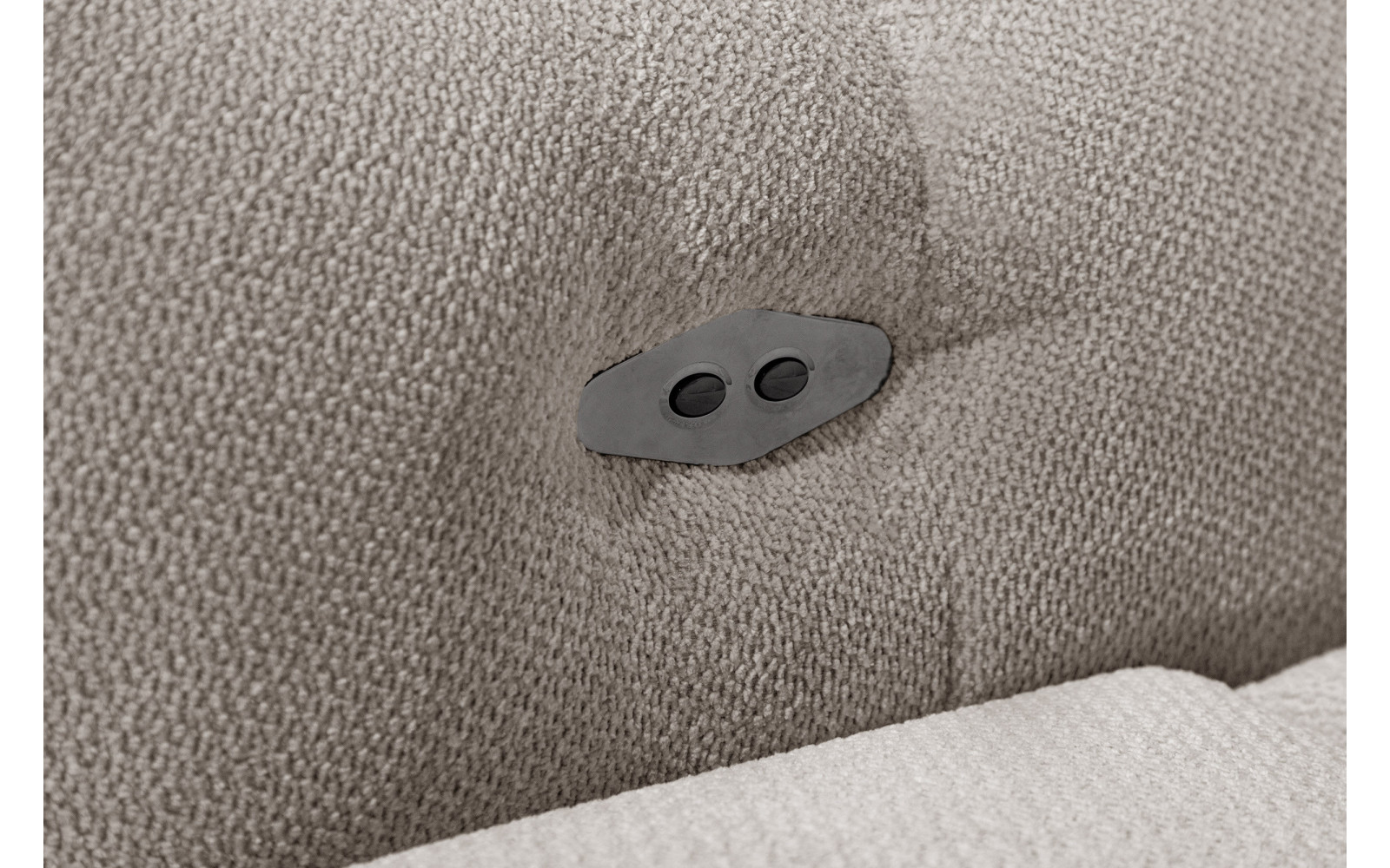 KIMI 3-Sitzer Ecksofa rechts, ausziehbarer Sitz, verstellbare Kopfstützen, beige