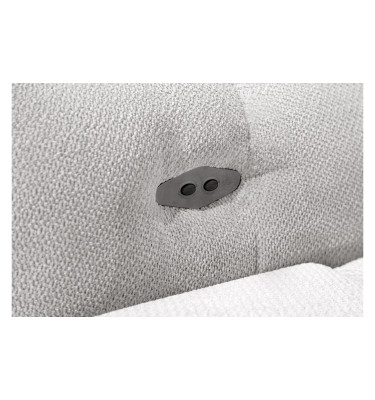 KIMI 3-Sitzer Ecksofa rechts, ausziehbarer Sitz, verstellbare Kopfstützen, creme