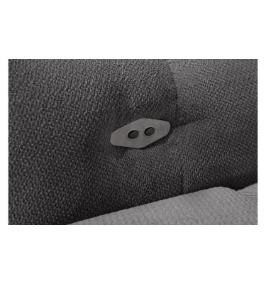 KIMI 3-Sitzer Ecksofa rechts, ausziehbarer Sitz, verstellbare Kopfstützen, dunkelgrau