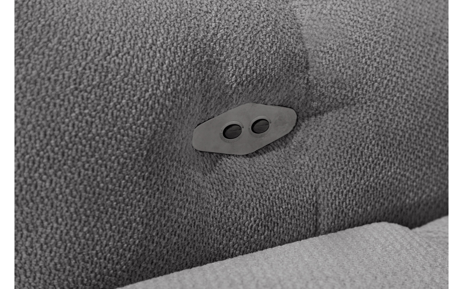 KIMI 3-Sitzer Ecksofa rechts, ausziehbarer Sitz, verstellbare Kopfstützen, grau