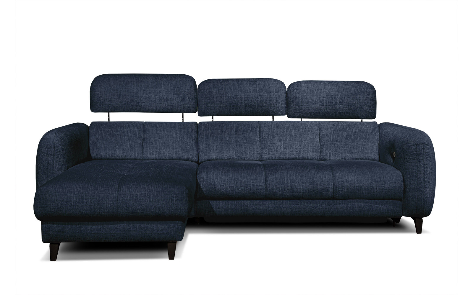 SVEN 3-Sitzer Ecksofa links, 1 relax XL, verstellbare Kopfstützen, marineblau
