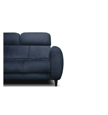 SVEN 3-Sitzer Ecksofa links, 1 relax XL, verstellbare Kopfstützen, marineblau
