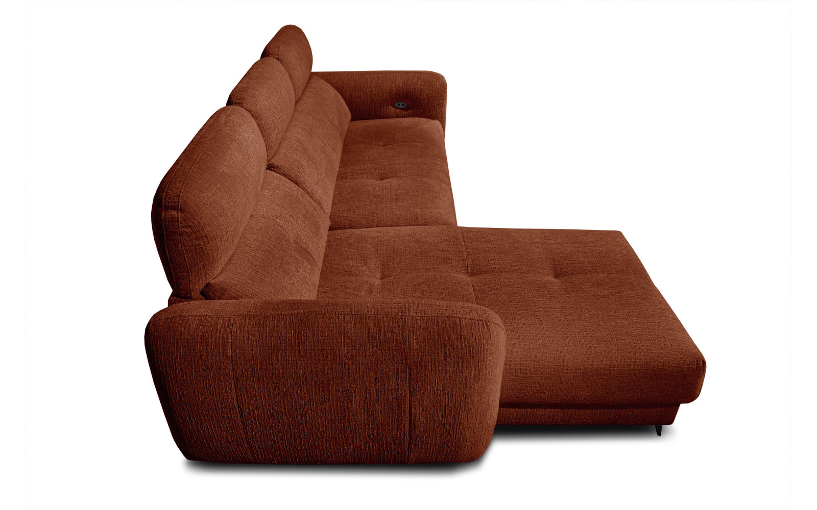 SVEN 3-Sitzer Ecksofa links, 1 relax XL, verstellbare Kopfstützen, rot