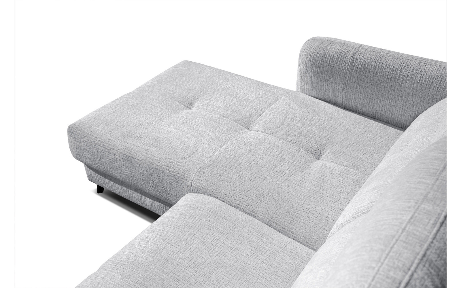 SVEN 3-Sitzer Ecksofa links, 1 relax XL, verstellbare Kopfstützen, hellgrau