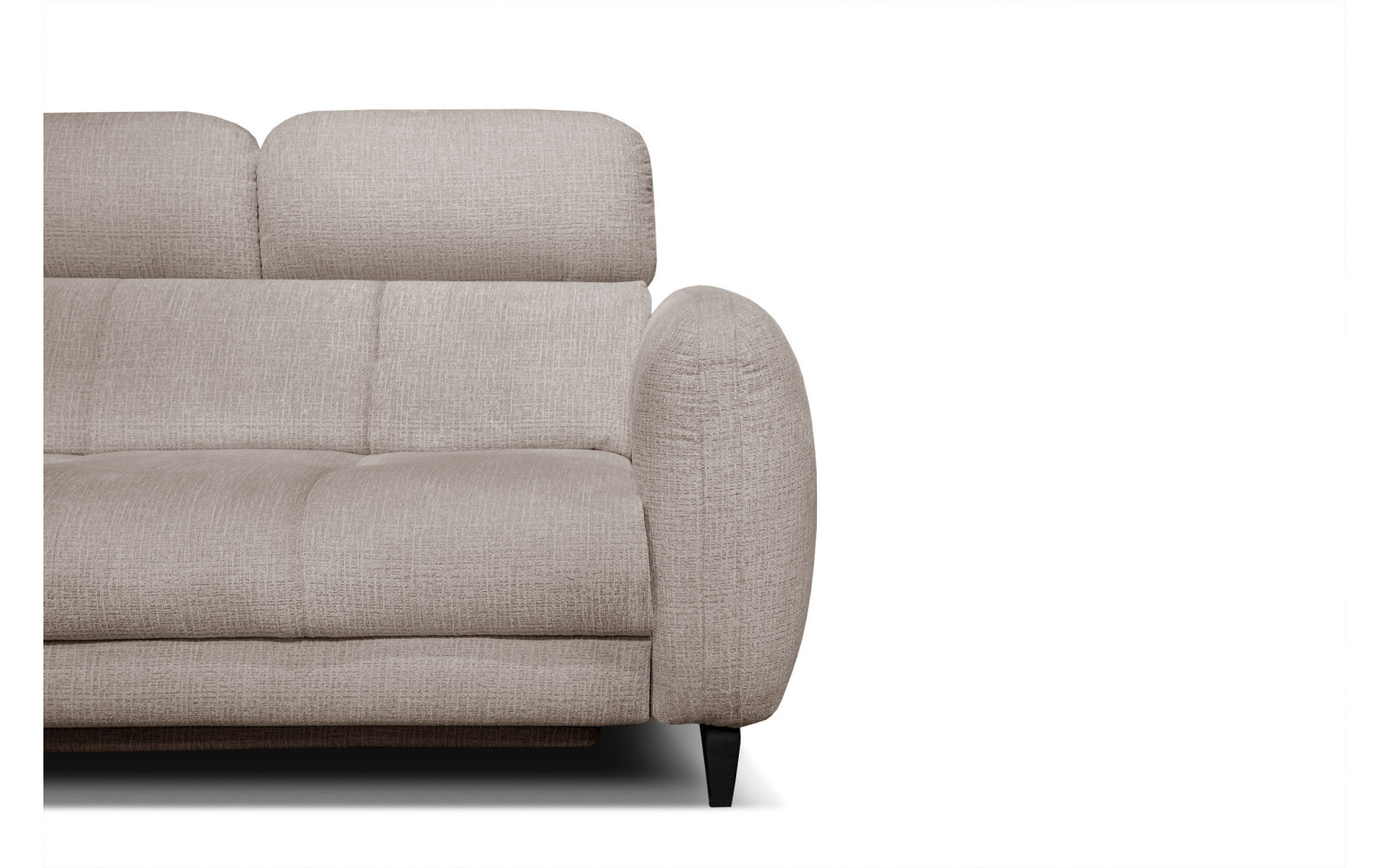 SVEN 3-Sitzer Ecksofa links, 1 relax XL, verstellbare Kopfstützen, beige