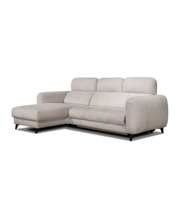 SVEN 3-Sitzer Ecksofa links, 1 relax XL, verstellbare Kopfstützen, creme